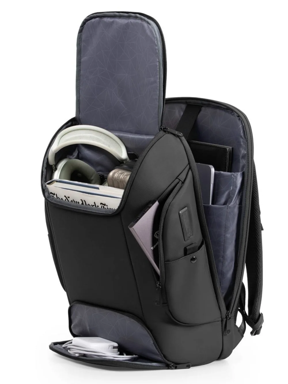 Traveler Choice Gray Breenon Unisex Multi-Compartment Spacious Travel Backpack